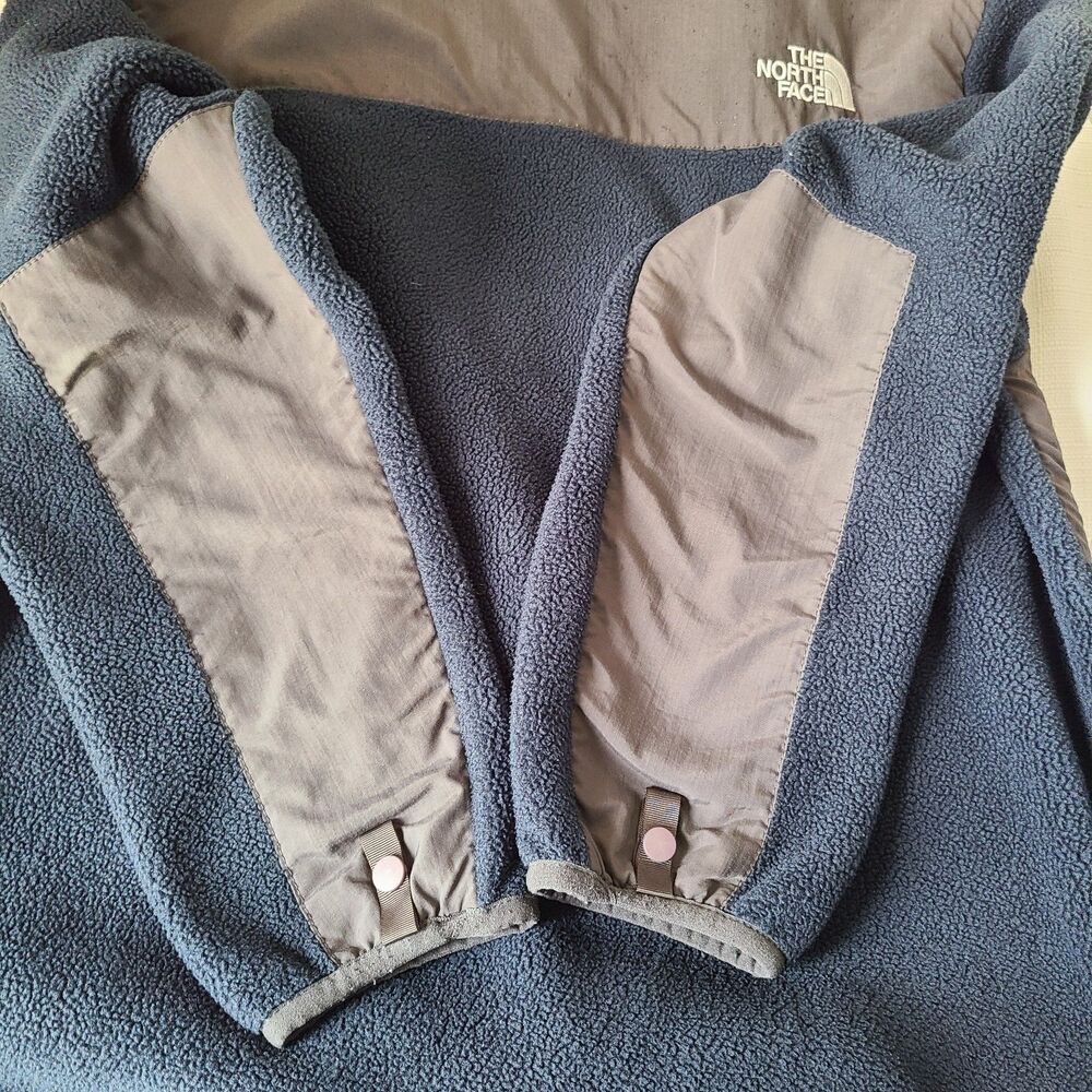 The North Face Denali Fleece Jacket Boys Large Blue Gray Polartec Full Zip - Picture 9 of 9